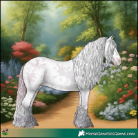 Horse Color:Watercolor White Spotted Red Dun Splash Varnish Rabicano 