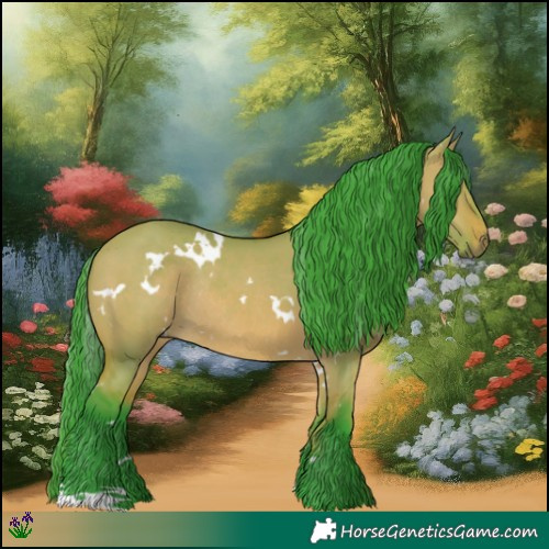 Horse Color:Watercolor White Spotted Bay Dun Rabicano 