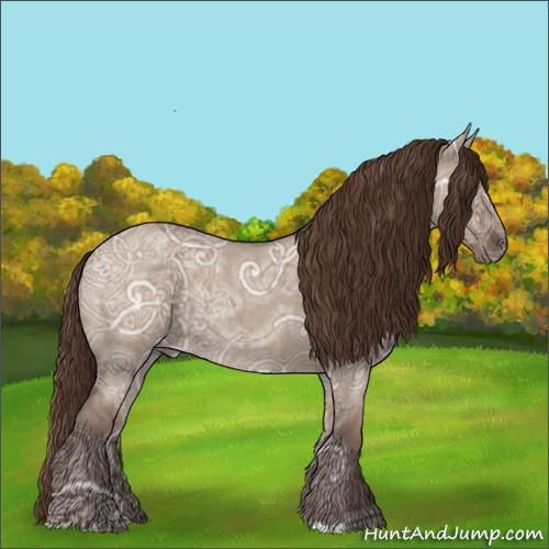 Horse Color:Liver Red Dun Ice Roan Rabicano 