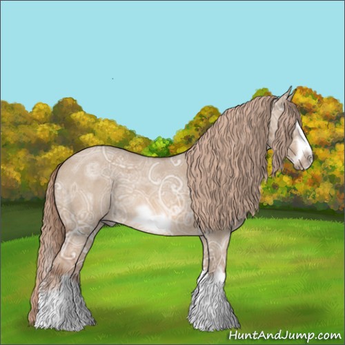 Horse Color:Red Dun Ice Roan Splash Frame Rabicano 