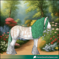 Horse Color:Watercolor Buckskin Dun Sabino Splash 