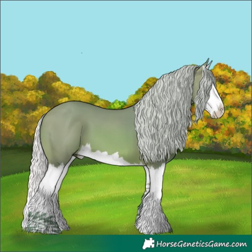 Horse Color:Watercolor White Spotted Silver Bay Splash 