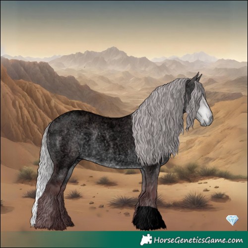 Horse Color:Void Platinum Chocolate Silver Buckskin Roan Dun
