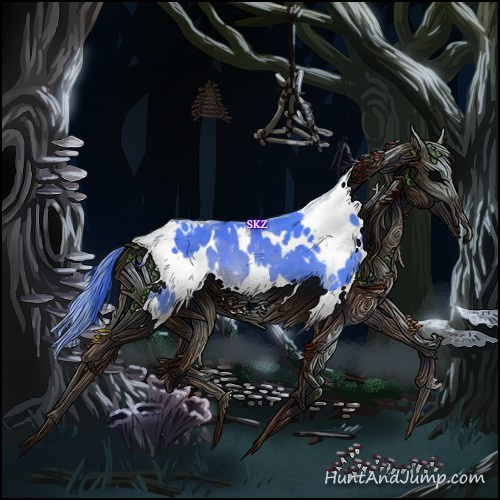 Horse Color:Watercolor White Spotted Bay Splash