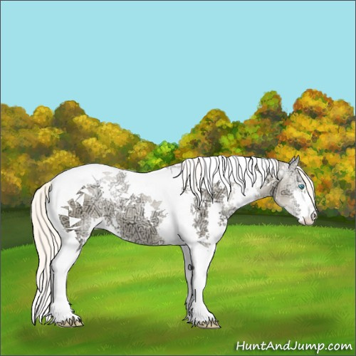 Horse Color:Chocolate Palomino Ice Pearl Dun Splash Tobiano