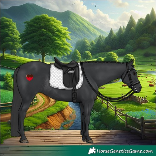 Horse Color:Black Rabicano 