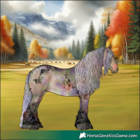 Horse Color:Void Nacre Silver Brown Dun Tobiano 