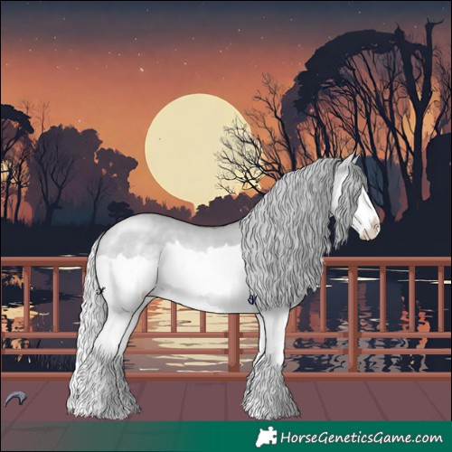 Horse Color:Silver Brown Chinchilla Dun Splash 