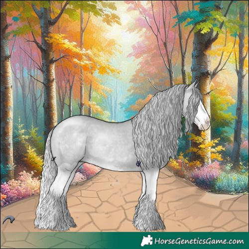 Horse Color:Silver Brown Chinchilla Dun Splash 