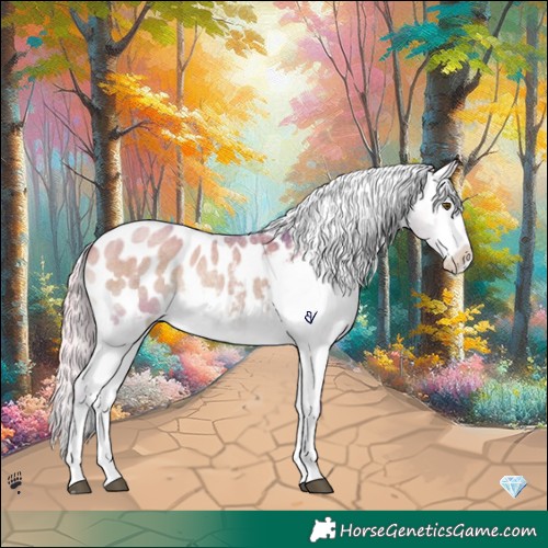 Horse Color:Platinum Watercolor White Spotted Chocolate Silver Brown Roan Onyx Appaloosa 