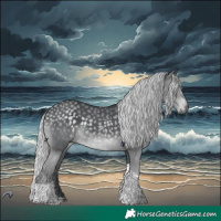 Horse Color:Silver Black Chinchilla Tobiano 