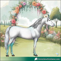 Horse Color:Gray Platinum Watercolor White Spotted Chocolate Silver Brown Appaloosa 