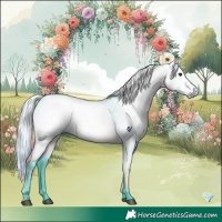 Horse Color:Gray Platinum Watercolor White Spotted Chocolate Silver Brown Varnish 