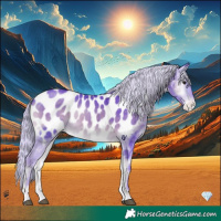 Horse Color:Platinum Watercolor White Spotted Chocolate Silver Brown Onyx Appaloosa