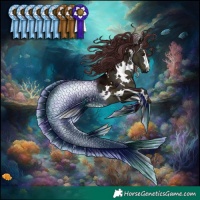 Horse Color:White Spotted Midnight Chocolate Brown Dun 
