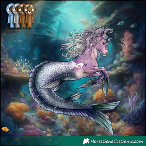 Horse Color:Watercolor White Spotted Silver Brown Dun 