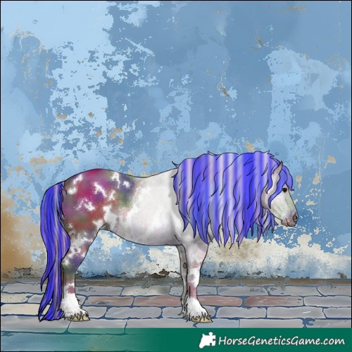 Horse Color:Painted Nacre White Spotted Silver Black