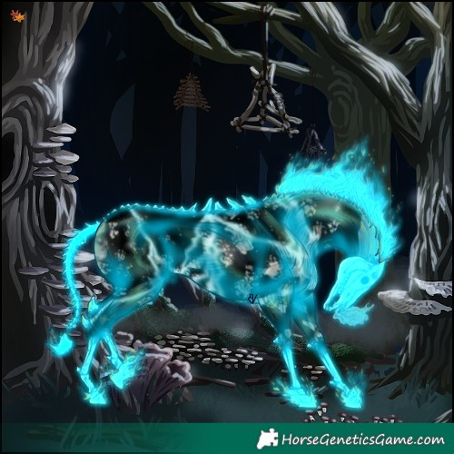 Horse Color:Void Thunderstruck Brown Ice Dun Splash Tobiano Appaloosa 