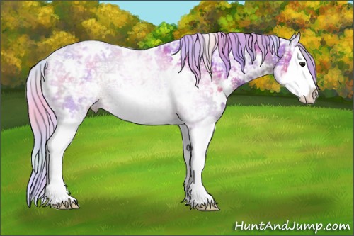 Horse Color:Nacre Watercolor White Spotted Silver Black Ice Splash 