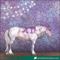 Horse Color:Watercolor White Spotted Silver Brown Ice 