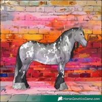 Horse Color:White Spotted Brown Chinchilla Dun 