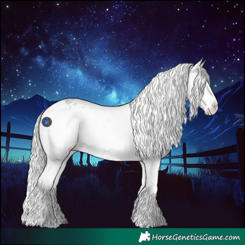 Horse Color:Silver Blue Roan Splash Varnish 