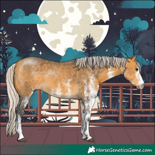 Horse Color:White Spotted Silver Buckskin 
