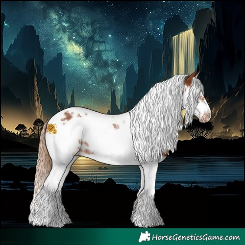 Horse Color:Chestnut Splash Tobiano Frame Rabicano 