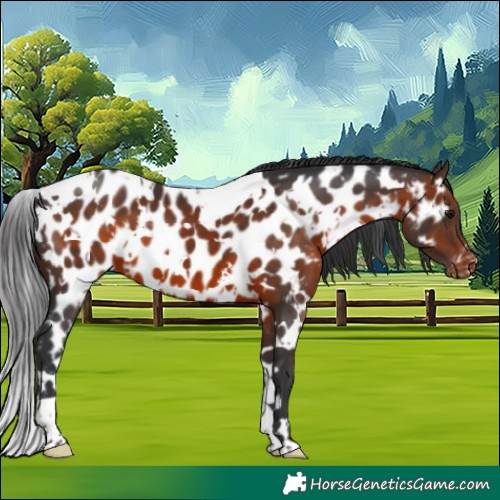 Horse Color:White Spotted Brown Appaloosa 