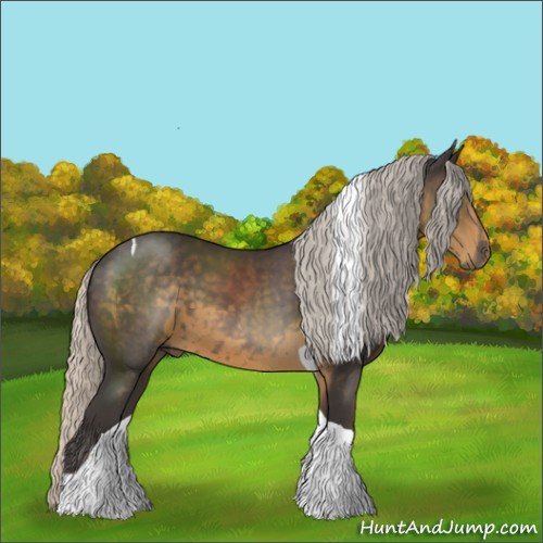 Horse Color:Silver Smoky Black Sabino Tobiano 