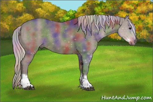 Horse Color:Nacre Silver Black Tobiano 