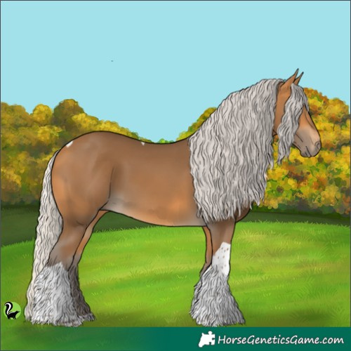 Horse Color:Silver Buckskin Tobiano 