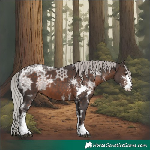 Horse Color:Silver Brown Ice Sabino 