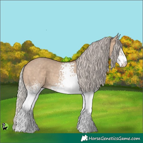 Horse Color:White Spotted Silver Brown Dun 