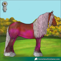 Horse Color:Silver Brown Tobiano 