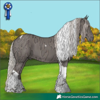 Horse Color:Silver Black Ice Tobiano 