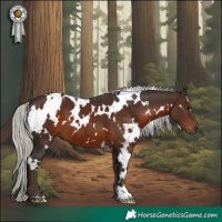 Horse Color:White Spotted Silver Brown