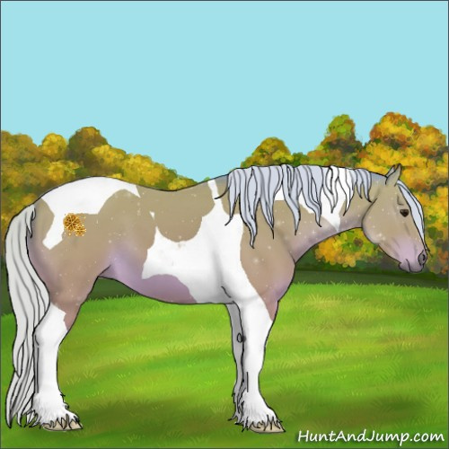 Horse Color:Watercolor Silver Bay Tobiano 