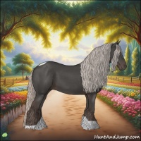 Horse Color:Silver Black Tobiano