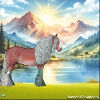 Horse Color:Watercolor Silver Bay