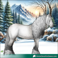 Horse Color:Gray Grullo Tobiano 