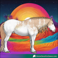 Horse Color:Watercolor White Spotted Chestnut Sabino Snowcap