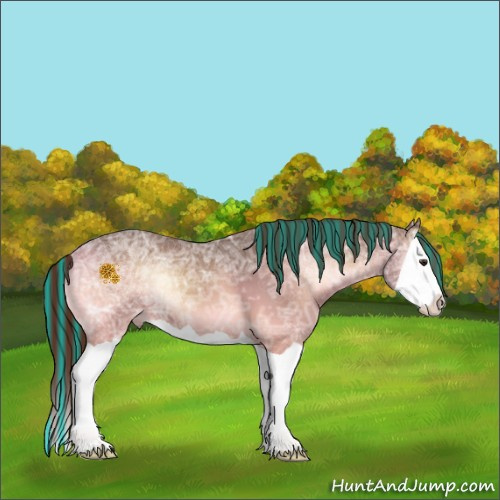 Horse Color:Painted Red Onyx Ice Splash 