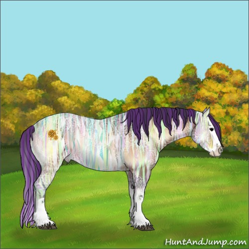 Horse Color:Painted Bay Ice Onyx Splash 
