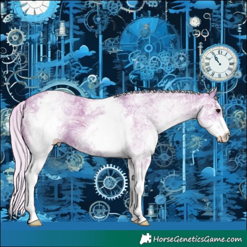 Horse Color:Watercolor White Spotted Silver Smoky Black Ice 