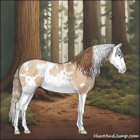 Horse Color:White Spotted Grullo Pearl Splash 