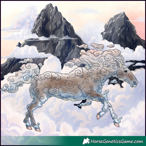 Horse Color:Silver Black Tobiano 