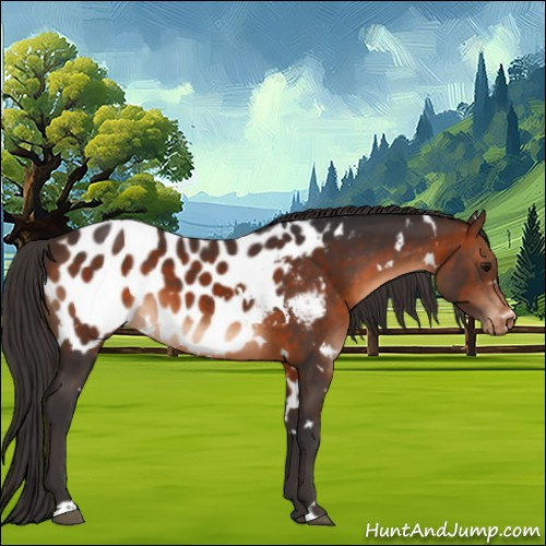 Horse Color:White Spotted Brown Appaloosa 