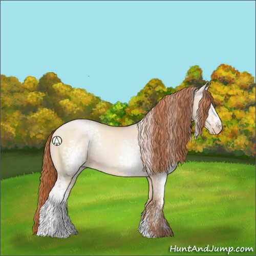 Horse Color:White Spotted Classic Champagne Pearl Dun Sabino 
