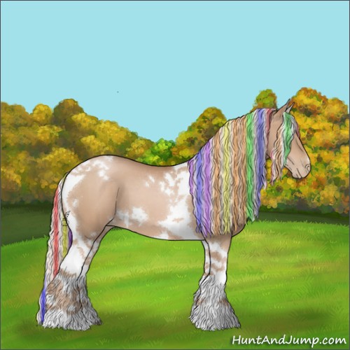Horse Color:Painted White Spotted Silver Black Pearl Tobiano